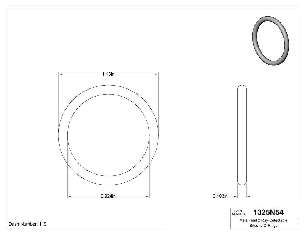 Technical drawing - 1325N54